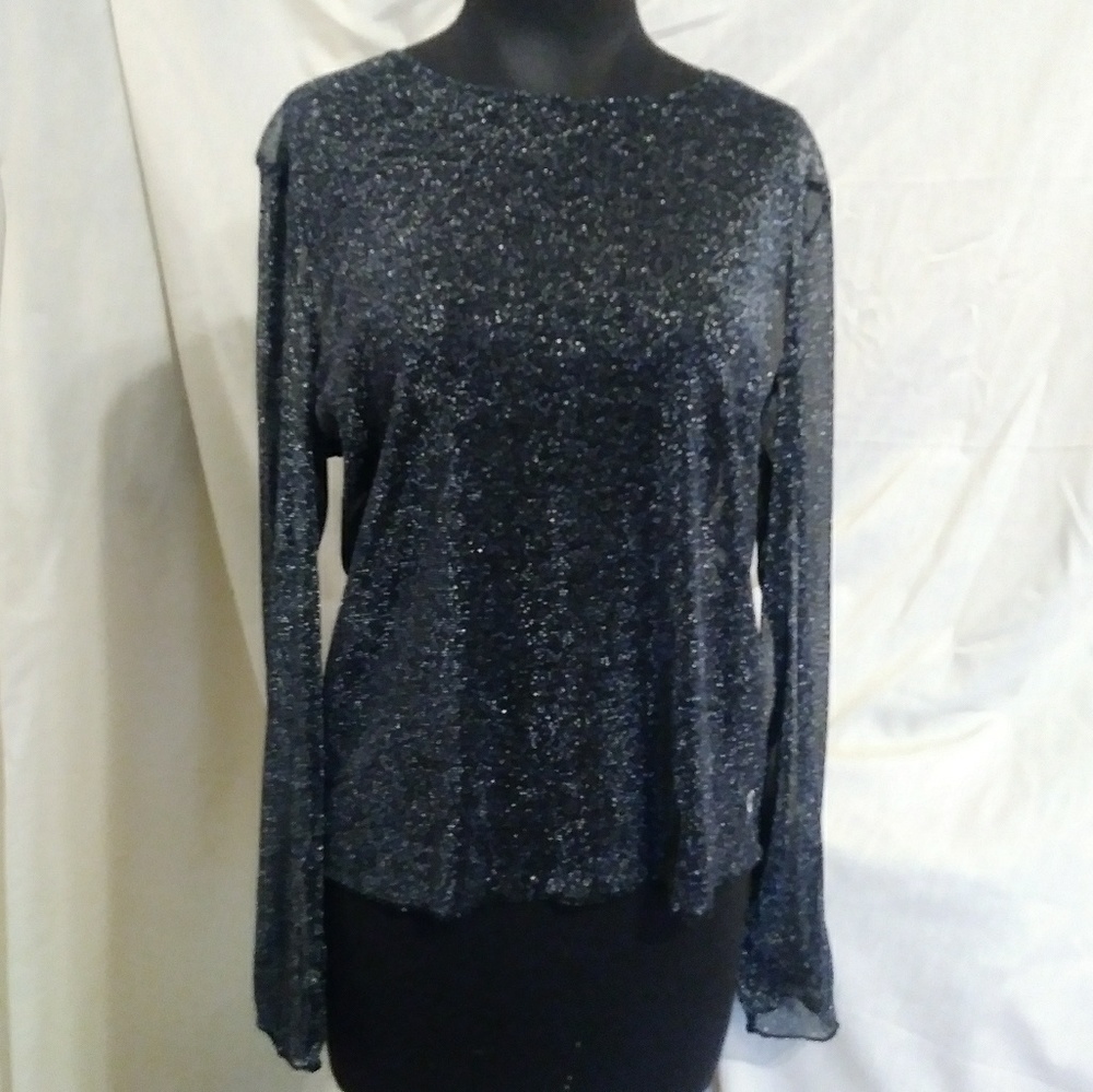 Victoria's Secret Sheer Metallic Sparkly Top